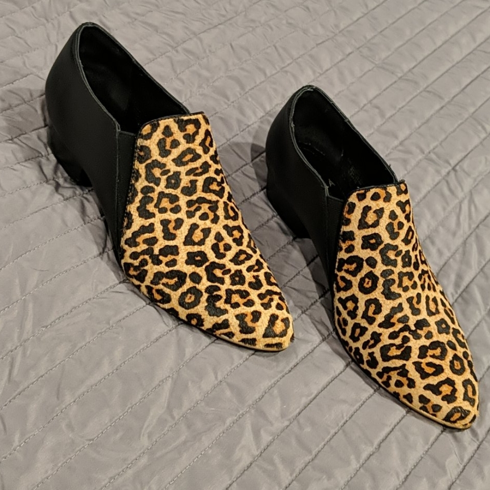 İsola leopard print calf hair Loafers